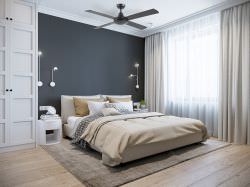 Moderner Ventilator ohne Licht schwarz