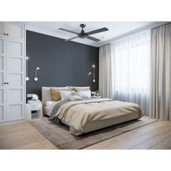 Ventilador moderno sin luz negro