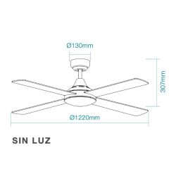 MARTEC  Moderno ventilatore senza luce bianco  un prodotto in offerta al miglior prezzo online