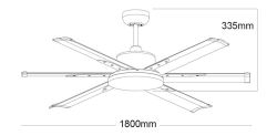 White Aluminum Ceiling Fan