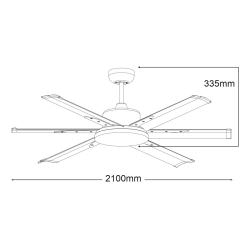 Groer weier Ventilator mit grauen Flg