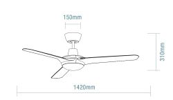 MARTEC  New white fan without light is a product on offer at the best price