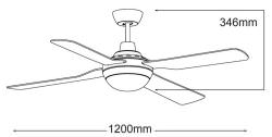 Ventilateur de plafond noir bon march