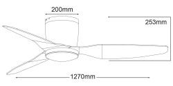 LEDDeckenventilator wei