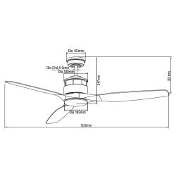 Weier Deckenventilator mit Flgeln