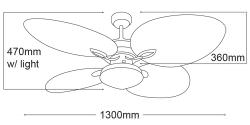 Ventilateur de plafond dcoratif Oasis
