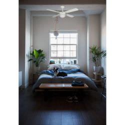 Ventilador de techo blanco sin luz