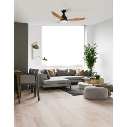Ventilateur de plafond noir et brun