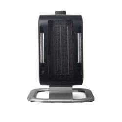 Black floor fan heater