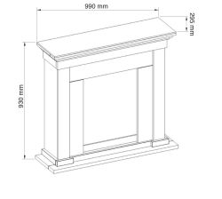 Cornice Per Camino Calgary In Mdf Bianco