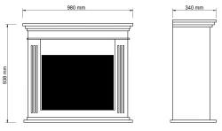 Electric Fireplace Flandria with mantel
