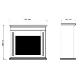 Biofireplace with wooden frame