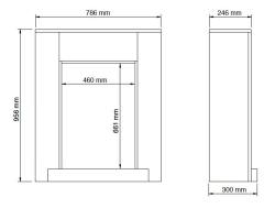 Caminetto Completo Con Cornice In Legno