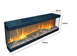 Caminetto elettrico effetto 3D LED