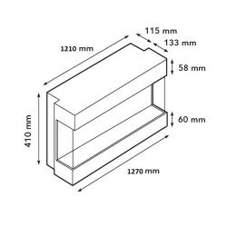 Caminetto elettrico effetto 3D LED