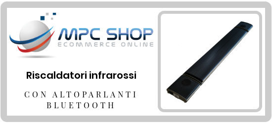 Riscaldatore a raggi infrarossi con altoparlanti blurtooth. Oltre a sentire il calore potrai sentire tramite il bluetooth le tue canzoni preferite