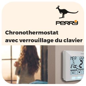 Si vous cherchez un chrono thermostat Perry avec serrure à clé, vous l
