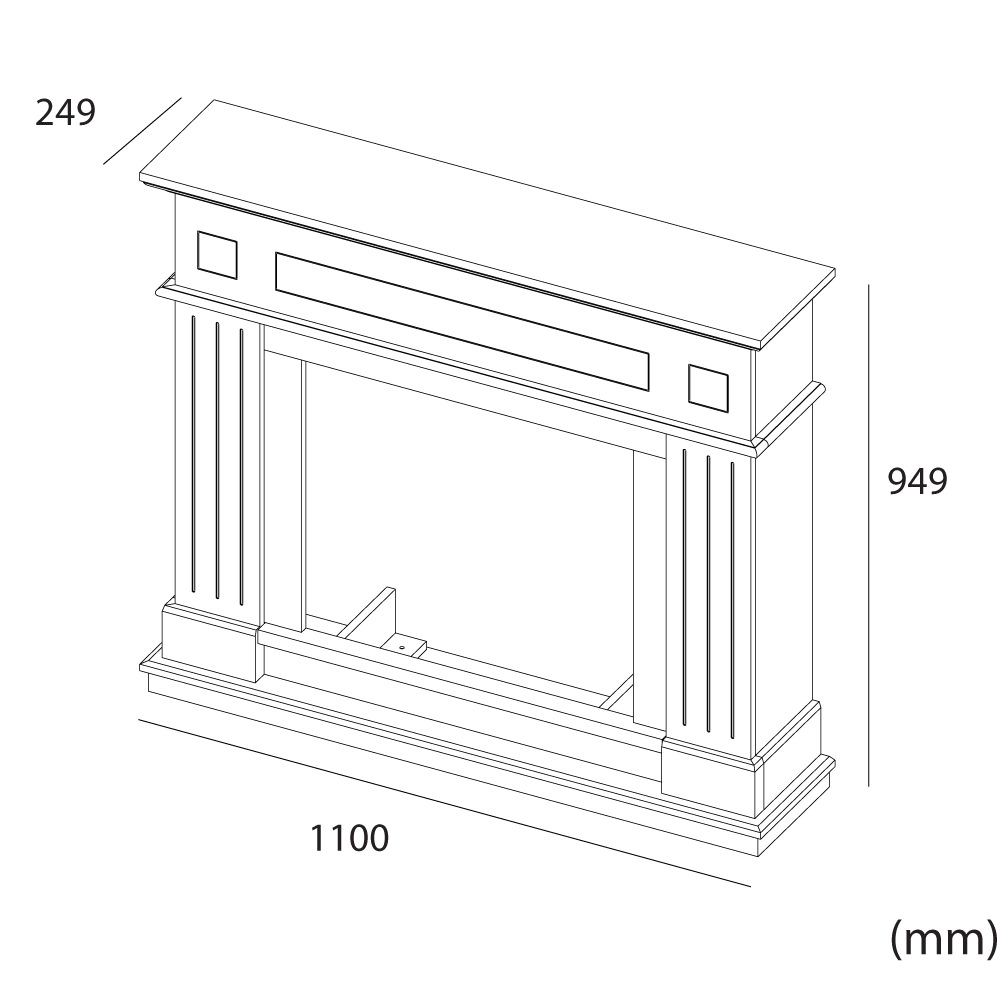 Dark Gray Fireplace For Office