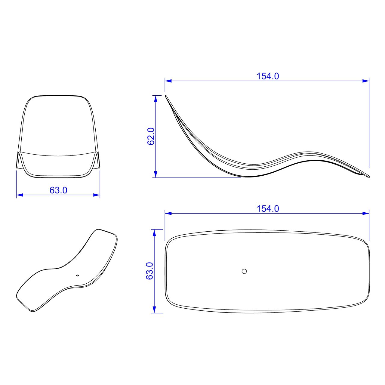 Chaise Longue De Luxo Em Fibra De Vidro 