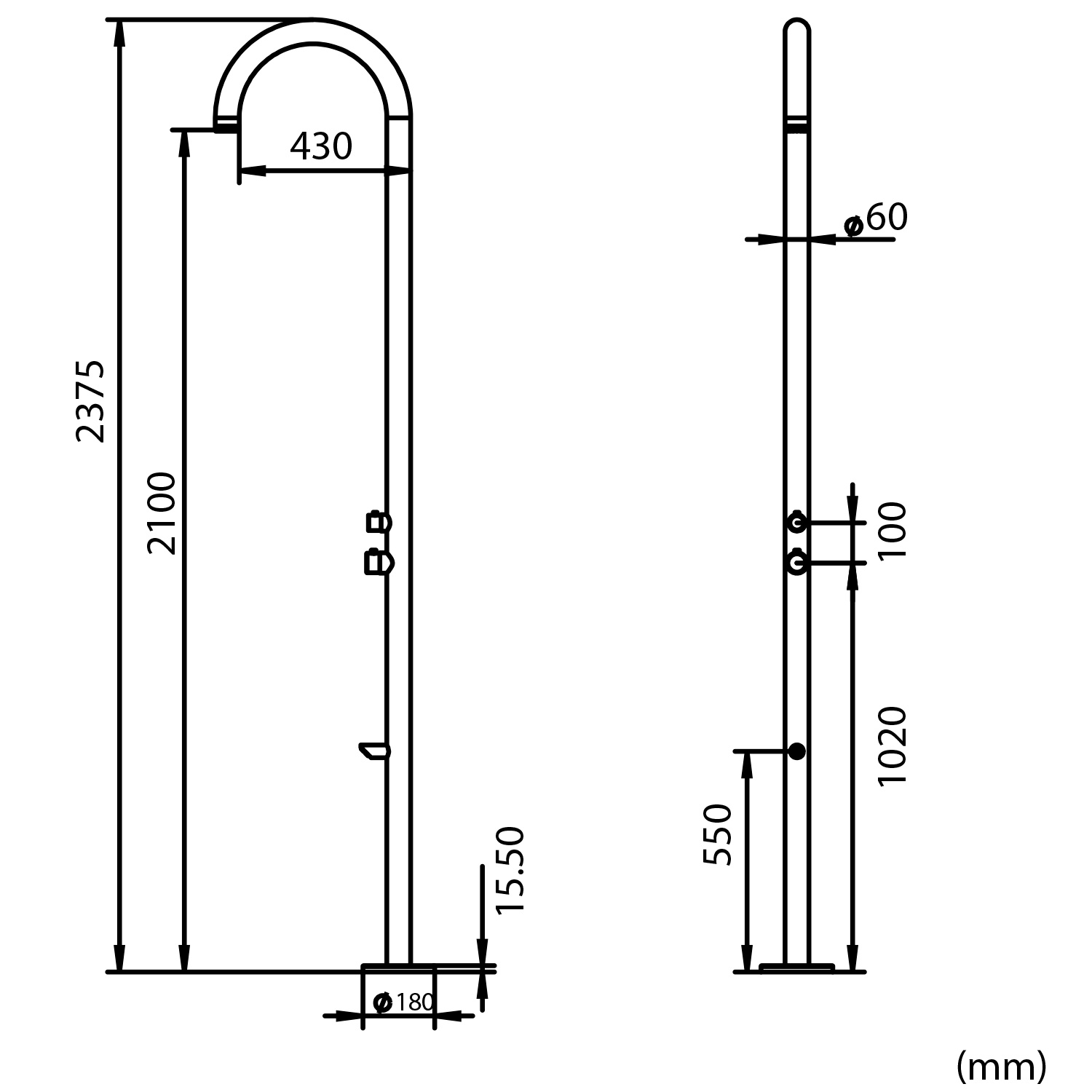 Stainless Steel Outdoor Shower