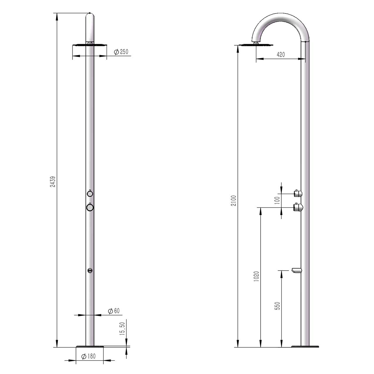 Quality Shower For Swimming Pool