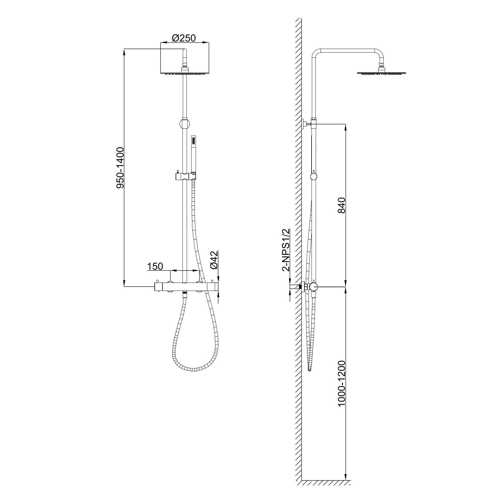 Doccia Termostatica In Acciaio Inox 316l