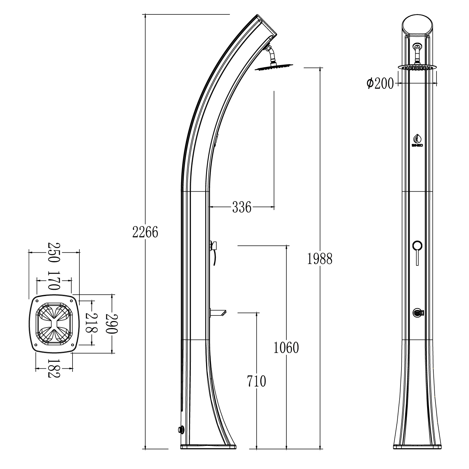 Blue Xxl Solar Shower