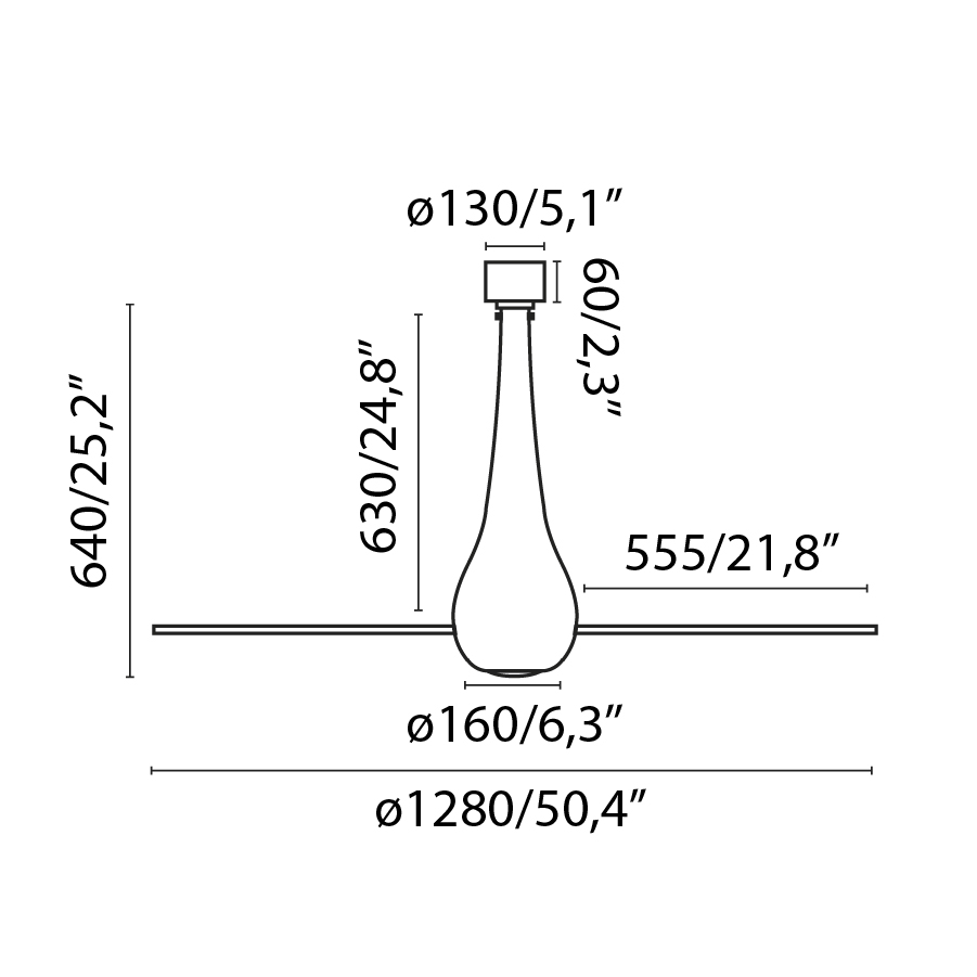 Ventilatore Da Soffitto Eterfan 1280mm