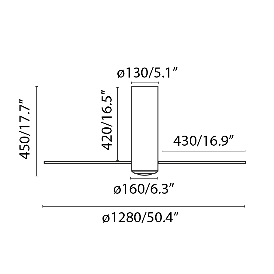 Faro Tube Fan 1280 Mm Eleganza e Potenza