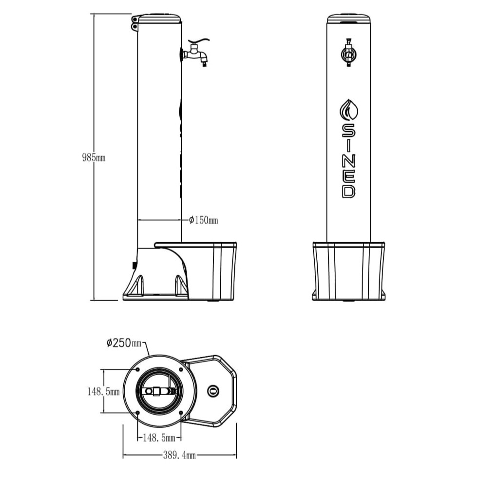 Red Fountain Kit With Bucket