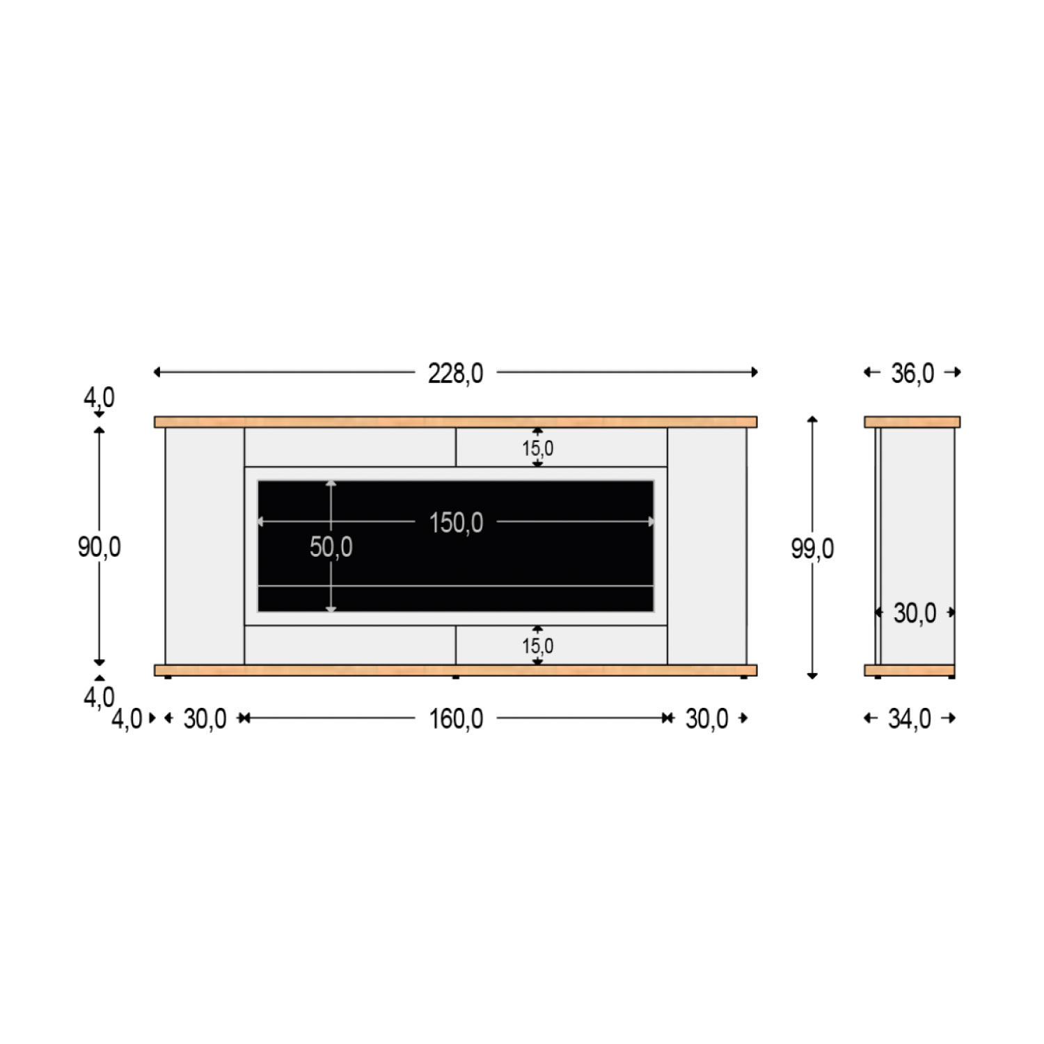 Sideboard For Electric Fireplace
