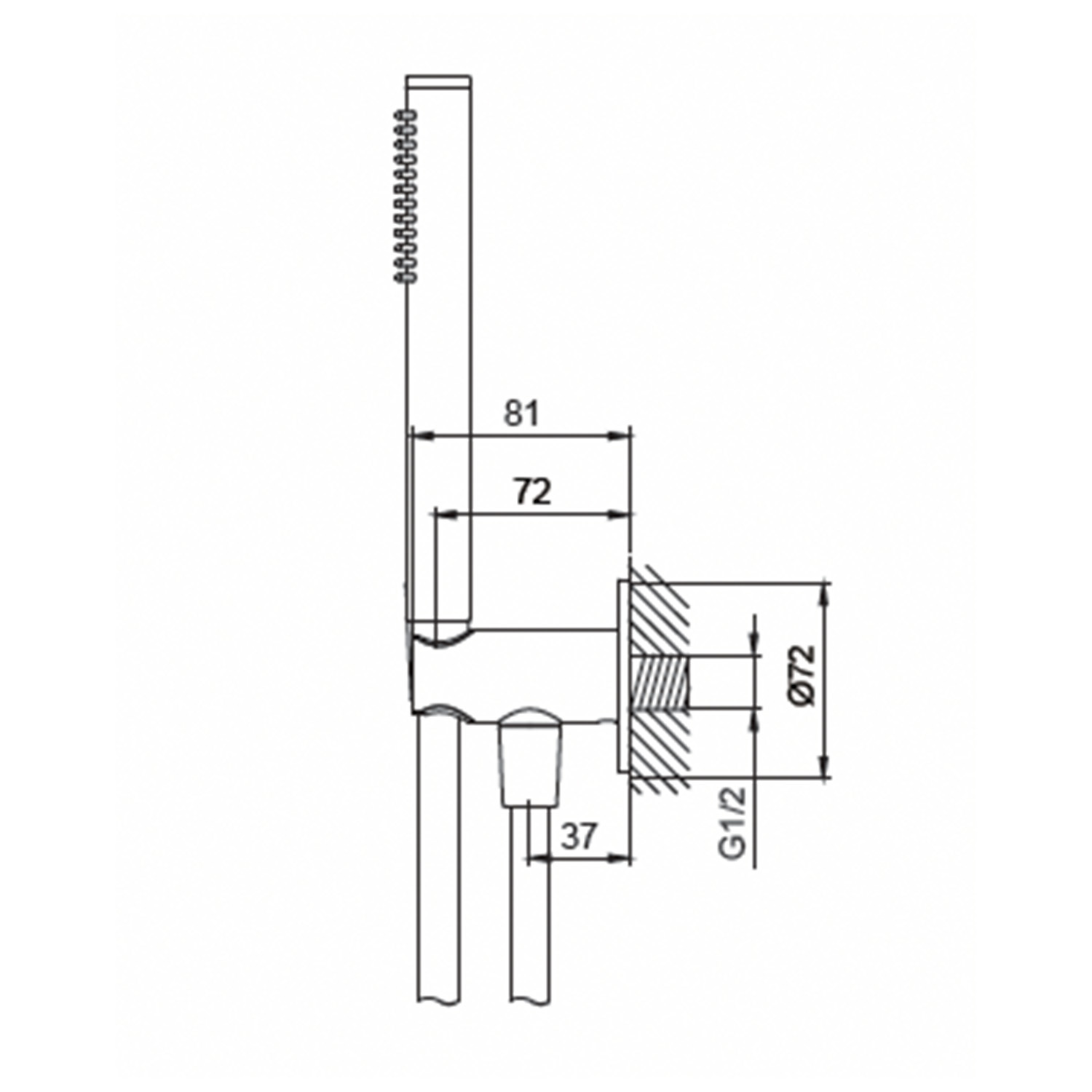 Wallmounted Mixer With Shower Attachment