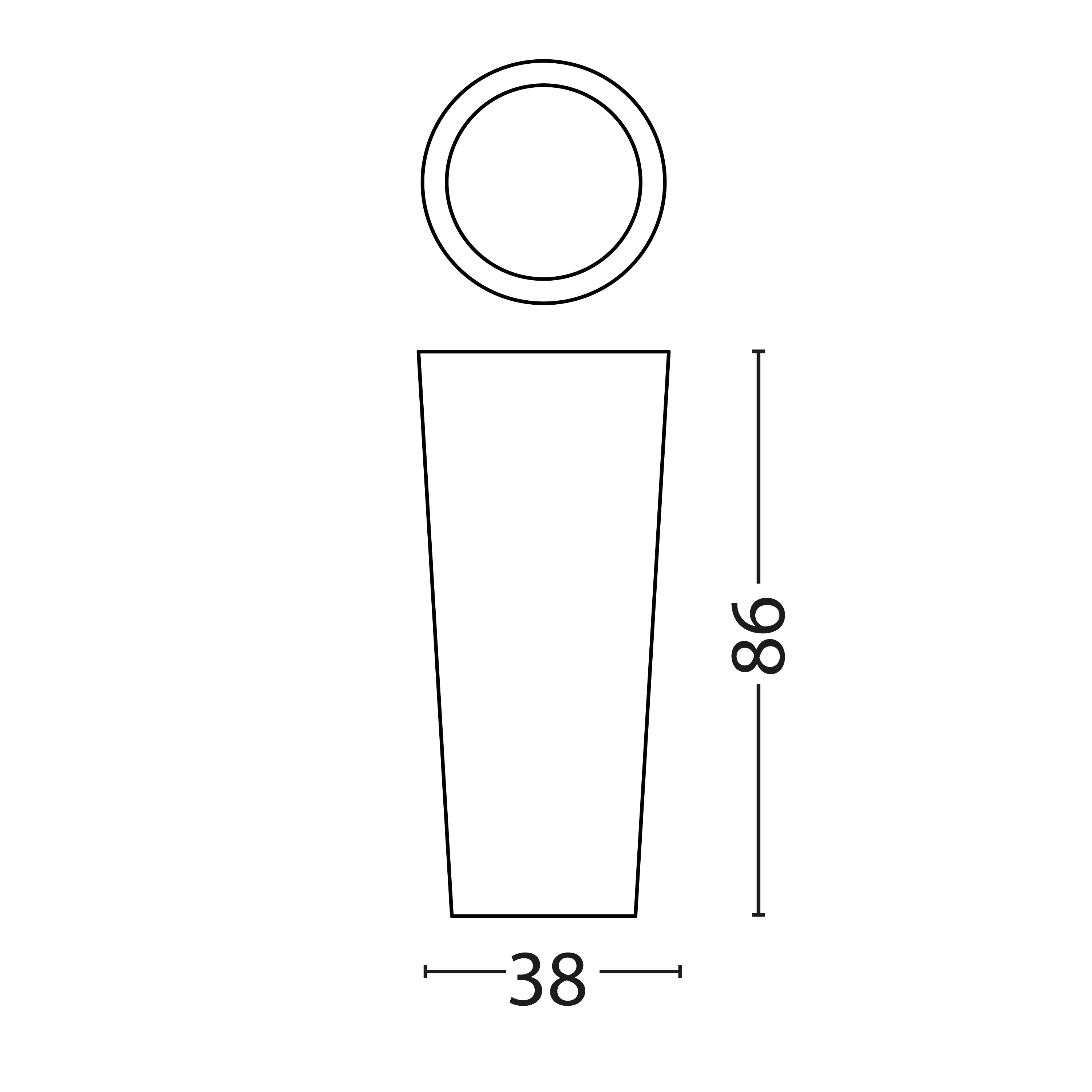 Leuchtende Runde Vase Aus Polyethylen