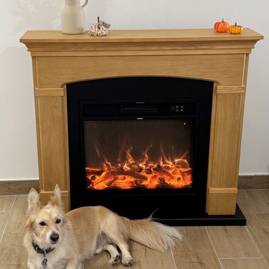 MPC  Floor Standing Oak Fireplace is a product on offer at the best price