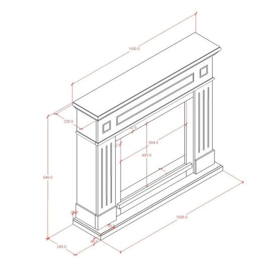 SINED  Cornice Caminetti Pienza Blu Turchese  un prodotto in offerta al miglior prezzo online