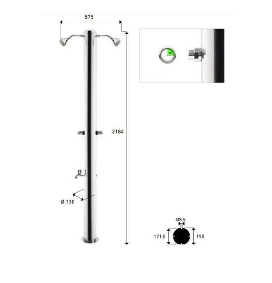 ATI  Timed Double Outdoor Shower is a product on offer at the best price