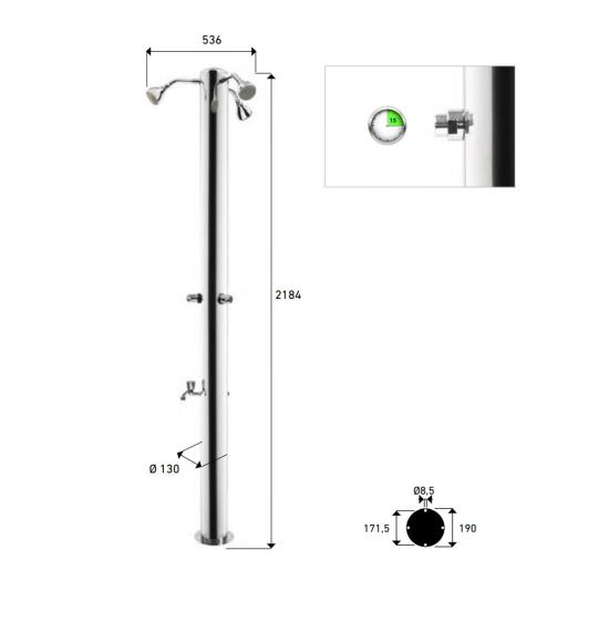 ATI  Timed Outdoor Triple Shower is a product on offer at the best price