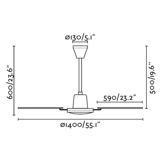 FARO  Ceiling Fan Without Light Malvinas Brown is a product on offer at the best price