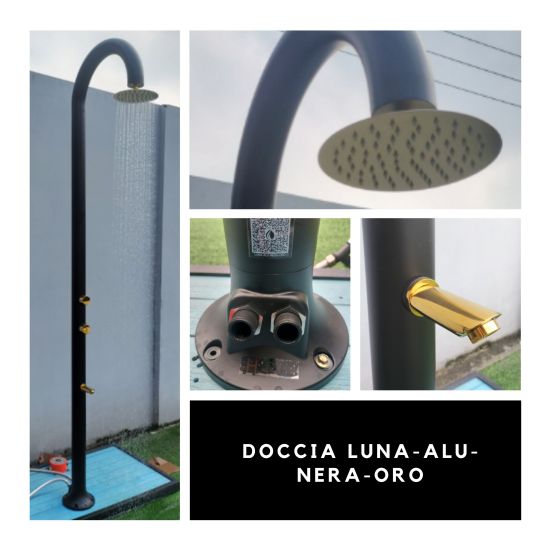 SINED  Doccia Luna In Alluminio Nera e Oro  un prodotto in offerta al miglior prezzo online