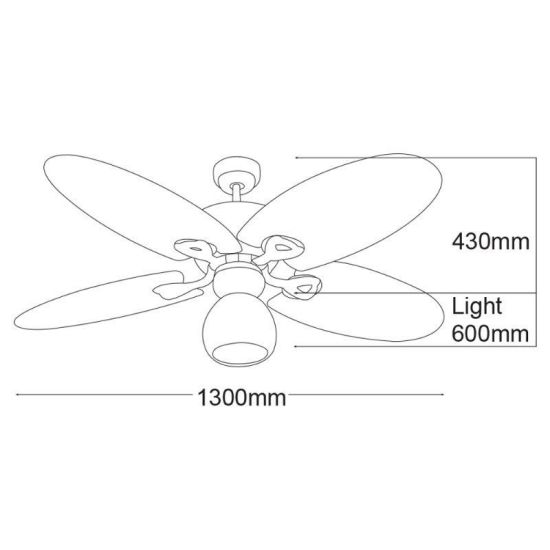 MARTEC  Ventilatore 5 Pale Senza Luce Hamilton  un prodotto in offerta al miglior prezzo online