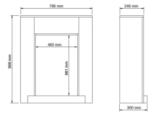 Xaralyn  Fireplace Mantel Hamar White Mdf Wood is a product on offer at the best price