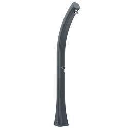 Prodotto Outlet - Doccia solare Made in Italy HAPPY XL Colore Antracite Doccia a riscaldamento solare in Polietilene HD Serbatoio 35 Litri Altezza 220 cm Doccia da giardino e piscina ecologica con Miscelatore Acqua Calda e Fredda Arkema H400 7016 acqua ma