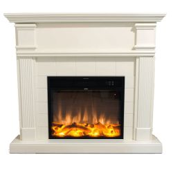 White Electric Fireplace For Decorating