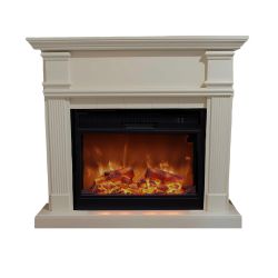 White Electric Fireplace For Decorating