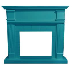 Turquoise Blue Frame For Fireplaces