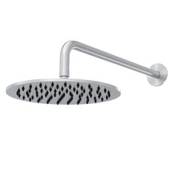 Kit Braccio Soffione Inox 30cm Parete