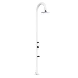 White Aluminum Shower Head Lcd