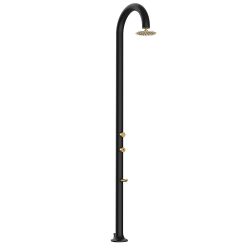 Black And Gold Aluminum Moon Shower