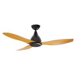 Black and brown ceiling fan