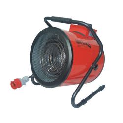 Termoventilatore portatile trifase MHTeam EH4-09 Generatore di aria calda per il riscaldamento elettrico industriale e per cantieri doppio elemento riscaldante potenza 4500-9000W selezionabile adatto ad ambienti di circa 80 m2 Protezione IPX4